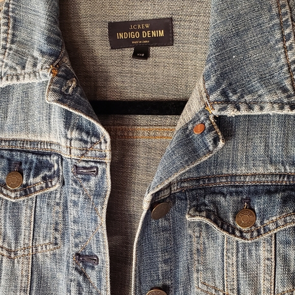 J Crew Indigo Denim Jean Jacket XXS - Picture 3 of 3